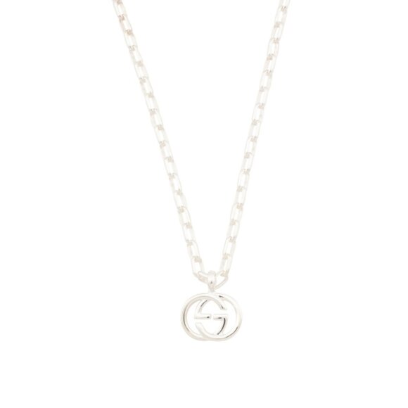 GUCCI Sterling Silver Made In Italy Sterling Silver Interlocking Necklace - Picture 1 of 2
